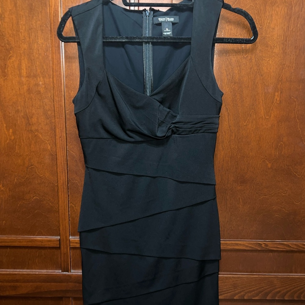 White House Black Market Gray Ruched Sheath Dress